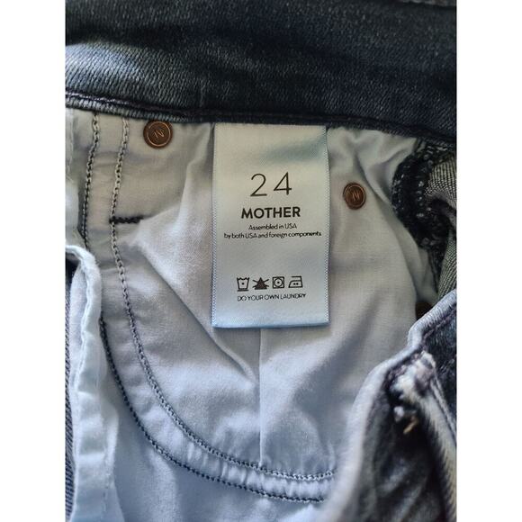 Mother Denim Stunner Zip Fly Ankle Step Fray in A Trip Down Memory Lane Size 24 - Picture 8 of 9
